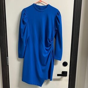 NWOT Elegant Long Sleeve Blue Dress